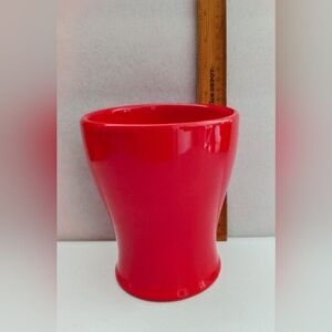 Vibrant Red Ceramic Vase